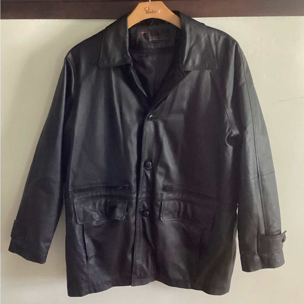 Classic Black Leather Men's Jacket